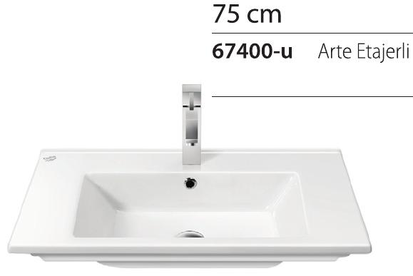 ETAJERLİ LAVABO, ARTE 75 CM