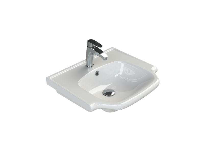 ETAJERLİ LAVABO, YENİ KLASİK, 55 CM